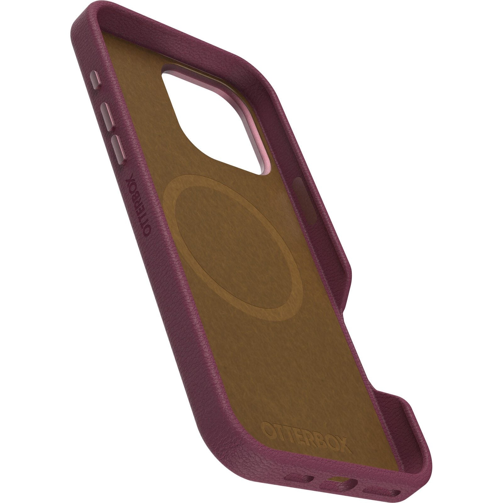 OtterBox Symmetry Cactus Leather Apple iPhone 16 Pro Max Maroon Bells - red