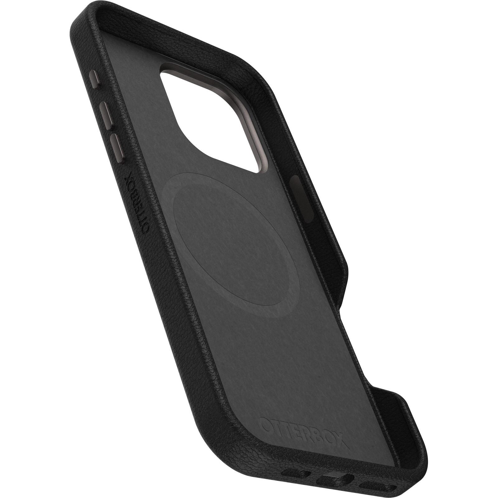OtterBox Symmetry Cactus Leather Apple iPhone 16 Pro Max Noir Ash - black