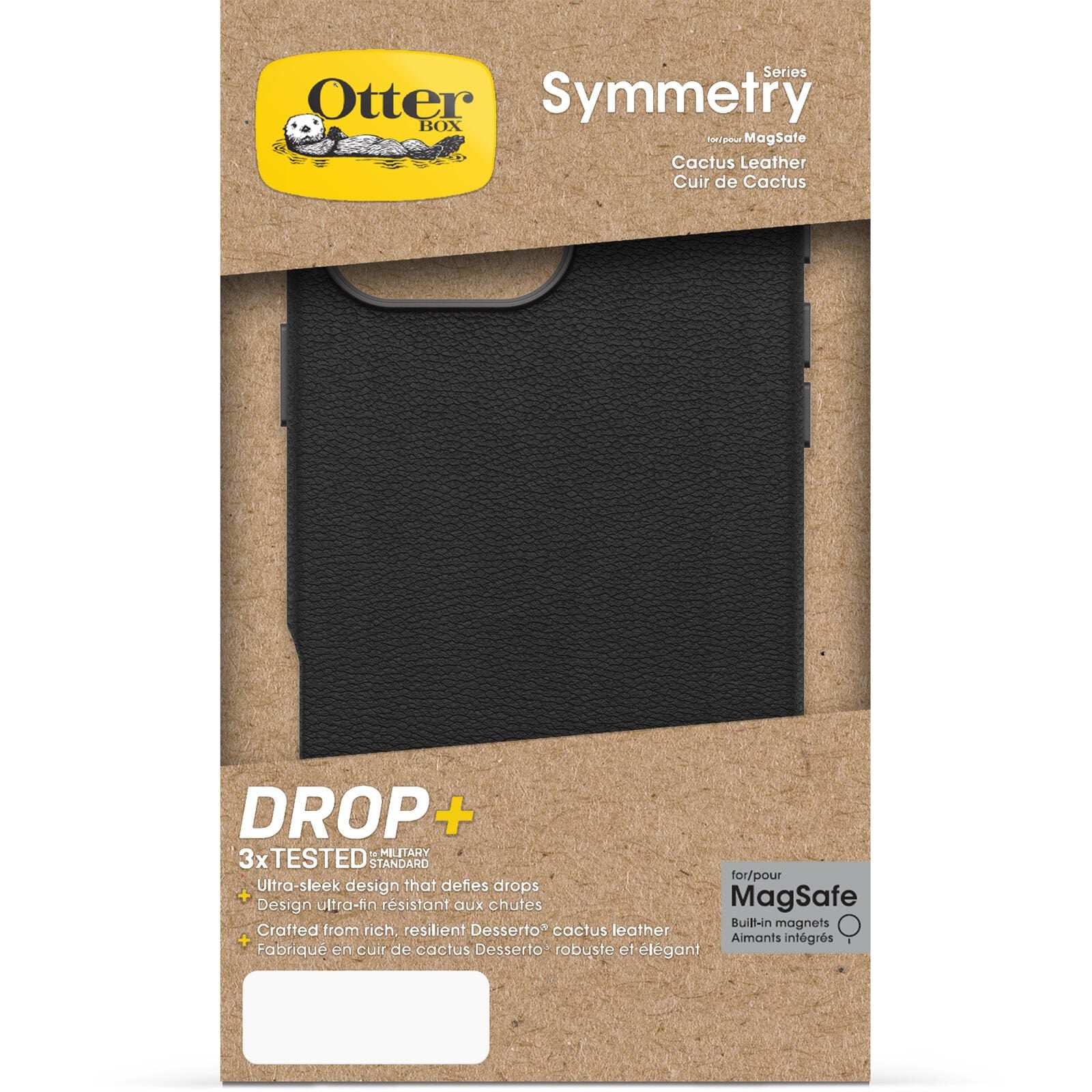 OtterBox Symmetry Cactus Leather Apple iPhone 16 Pro Max Noir Ash - black