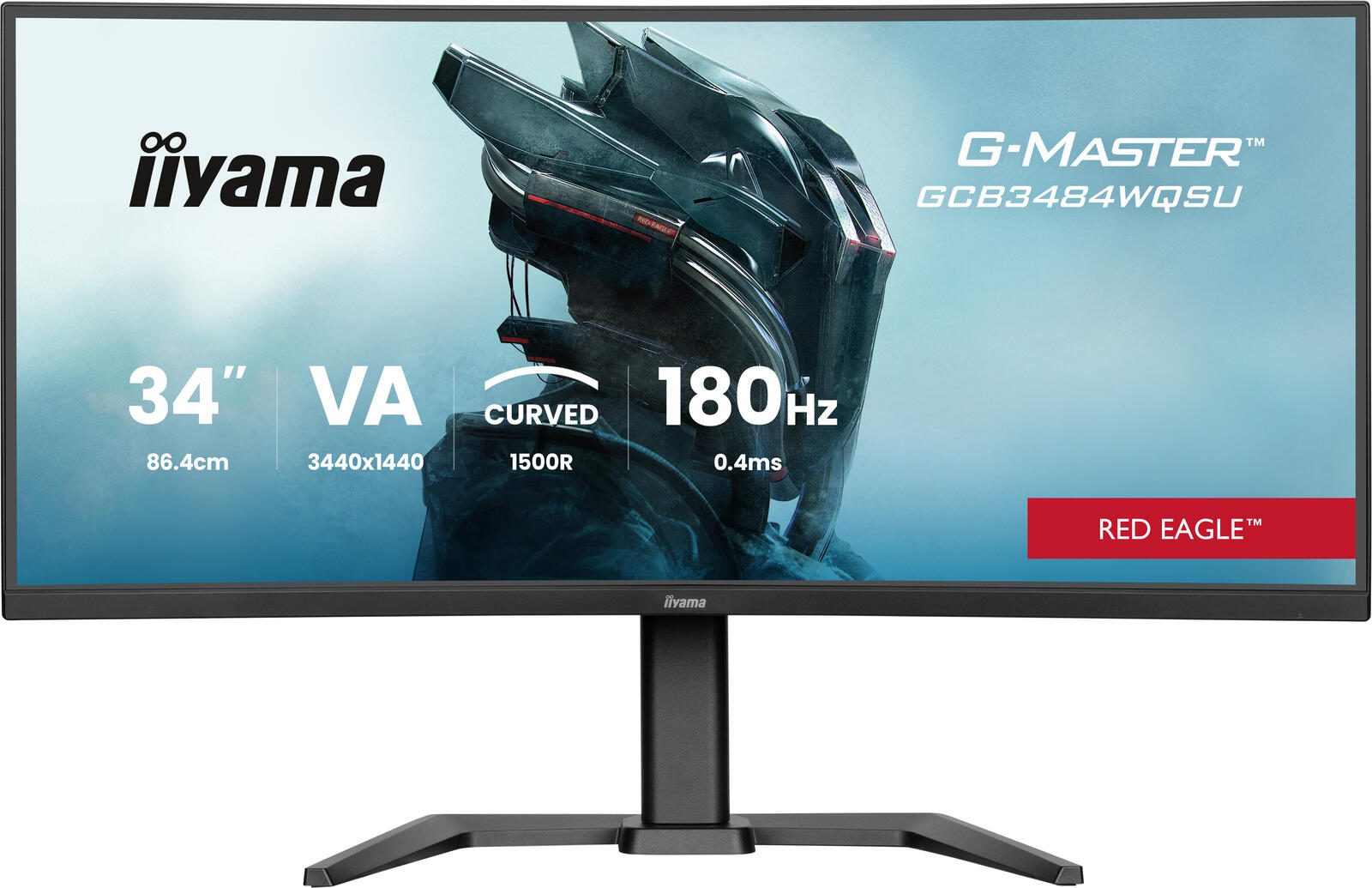 iiyama G-MASTER GCB3484WQSU-B1 UltraWide Quad HD Curved Gaming Display 86,4 cm (34')