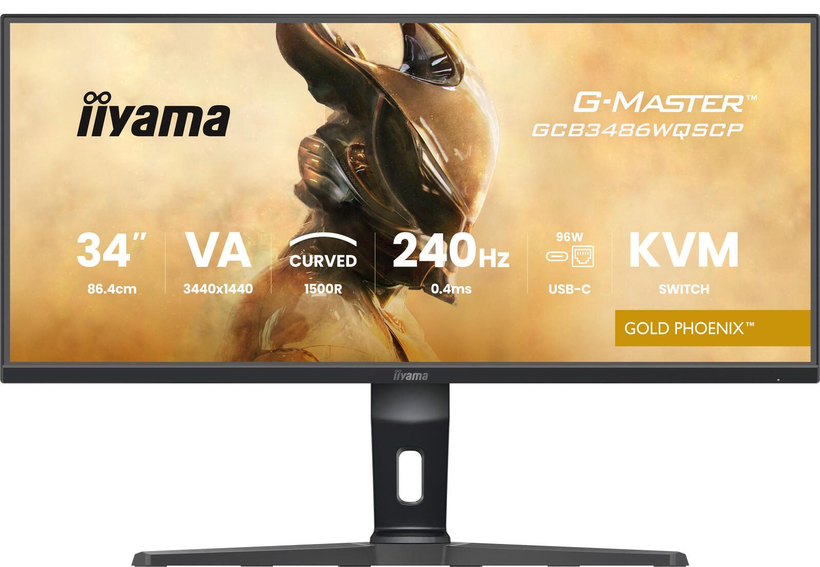 iiyama G-MASTER GCB3486WQSCP-B1 4K Ultra HD Curved Gaming Display 86,4 cm (34')