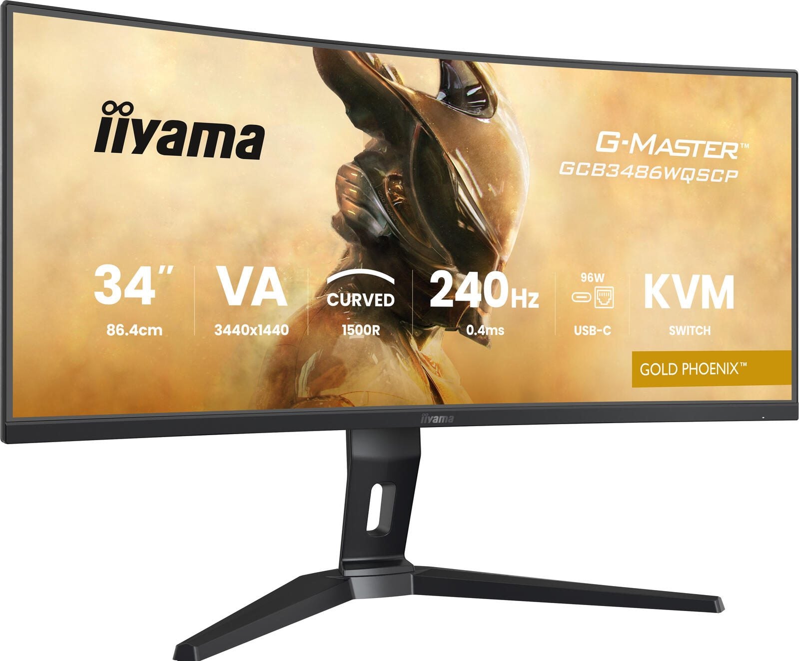 iiyama G-MASTER GCB3486WQSCP-B1 4K Ultra HD Curved Gaming Display 86,4 cm (34')