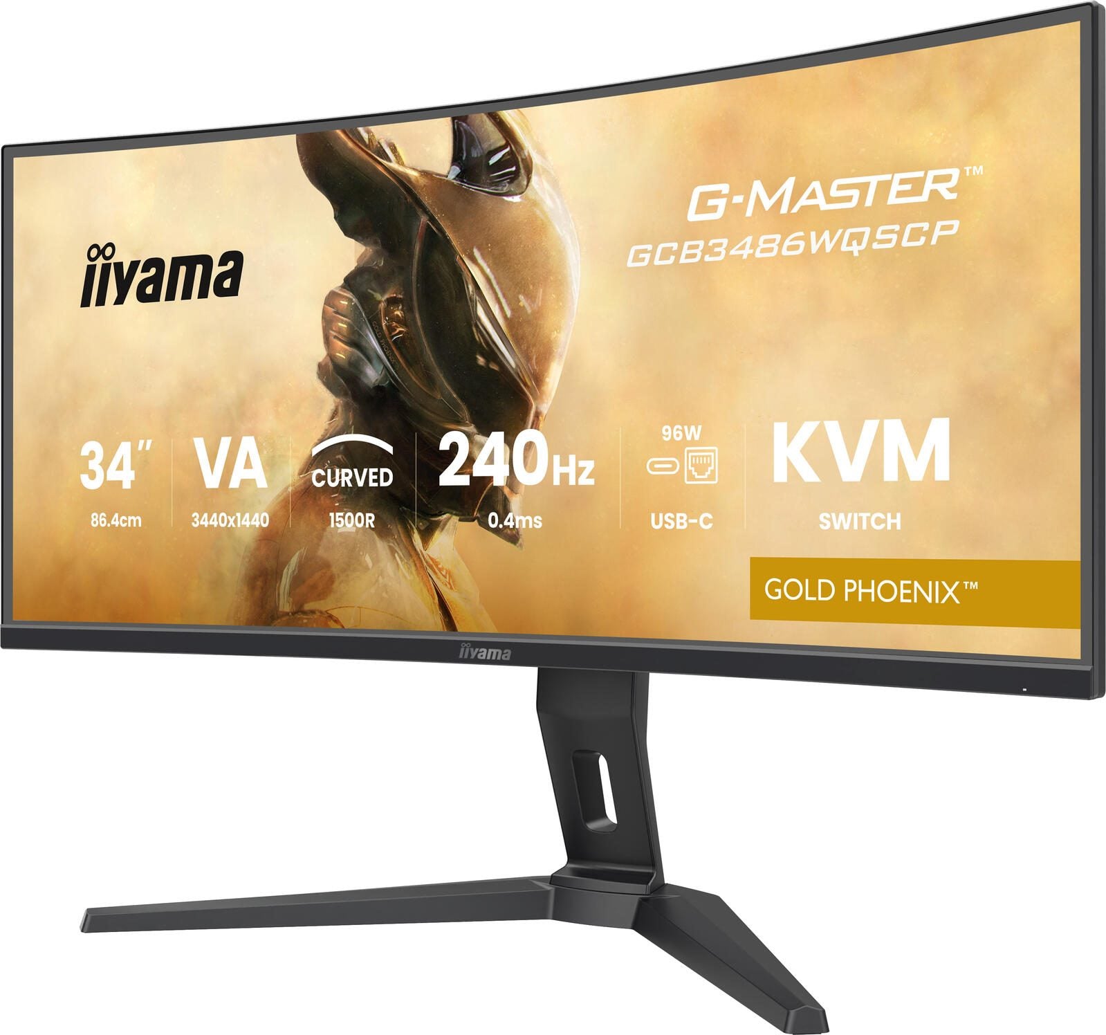 iiyama G-MASTER GCB3486WQSCP-B1 4K Ultra HD Curved Gaming Display 86,4 cm (34')