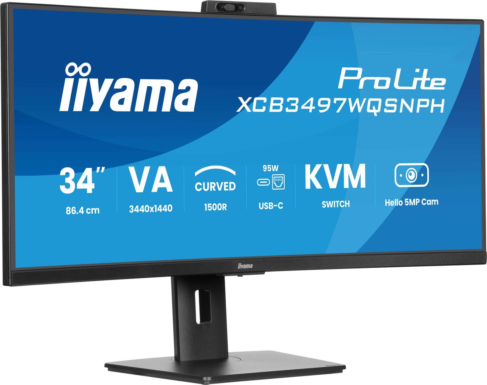 iiyama ProLite XCB3497WQSNPH-B1 Curved Business Display 86,4 cm (34')