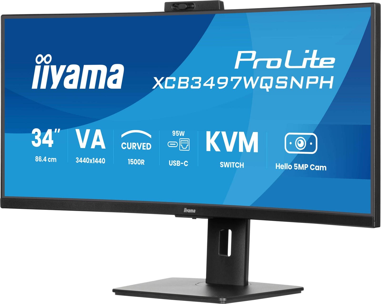 iiyama ProLite XCB3497WQSNPH-B1 Curved Business Display 86,4 cm (34')