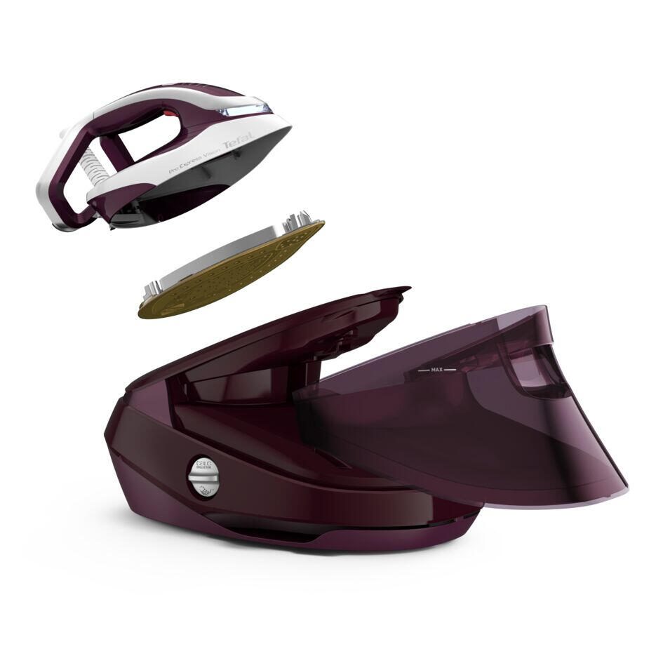 Tefal Pro Express Vision GV9810 Dampfbügeleisen, Dunkelrot/Weiß