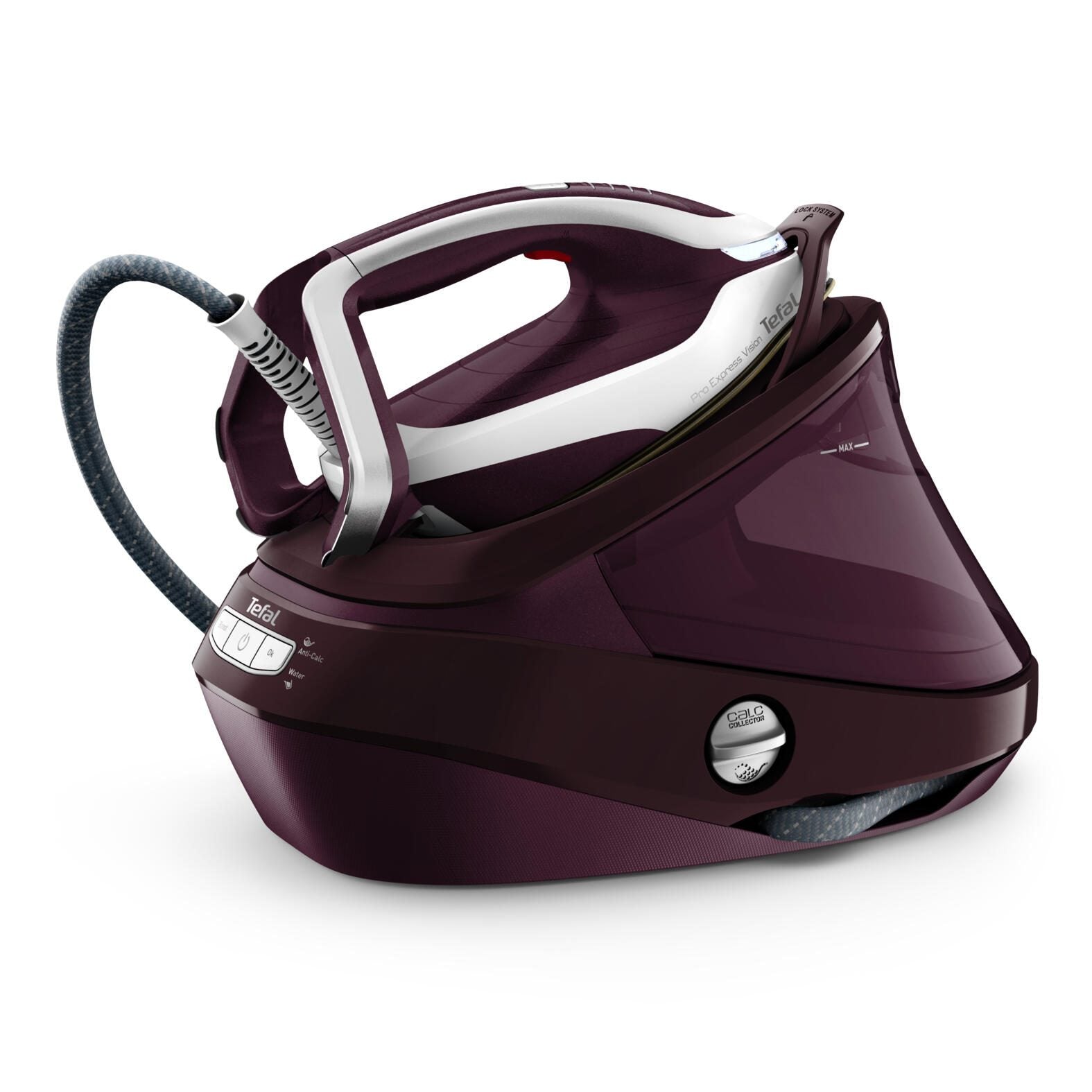 Tefal Pro Express Vision GV9810 Dampfbügeleisen, Dunkelrot/Weiß