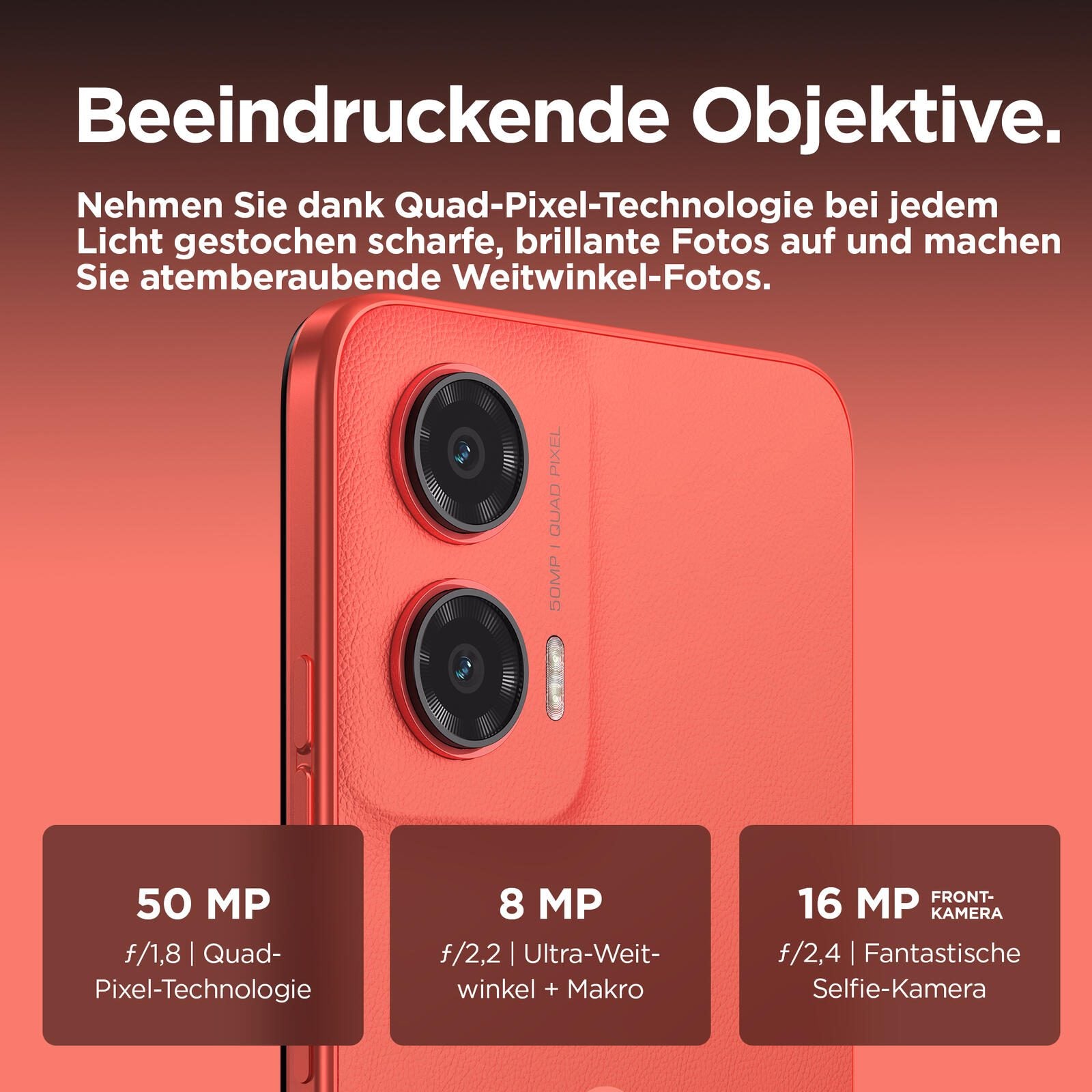 Motorola Moto G35 - 5G Smartphone 4GB/128GB (6.72'), guava rot