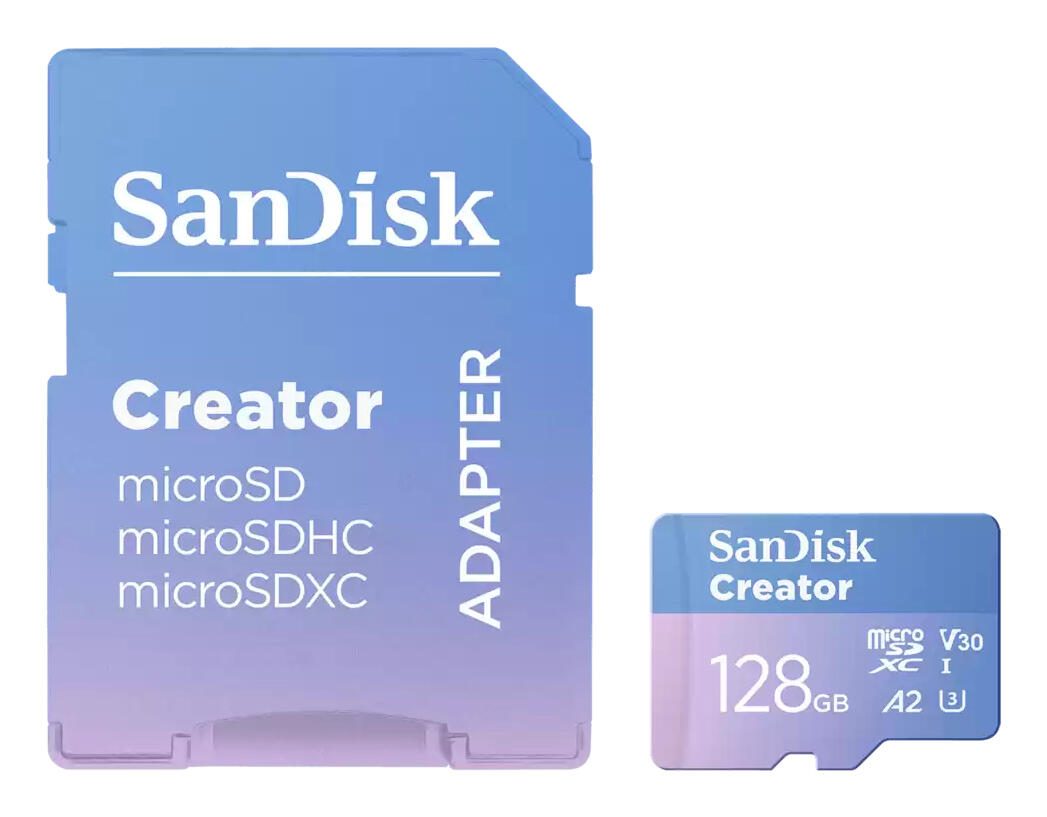 SanDisk Creator MicroSDXC-Karte - 128 GB mit SD-Adapter
