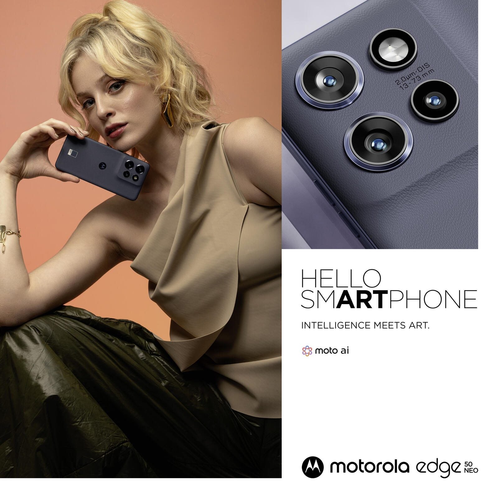Motorola Edge 50 Neo - 5G Smartphone 12GB/512GB (6.4'), Pantone Grisaille