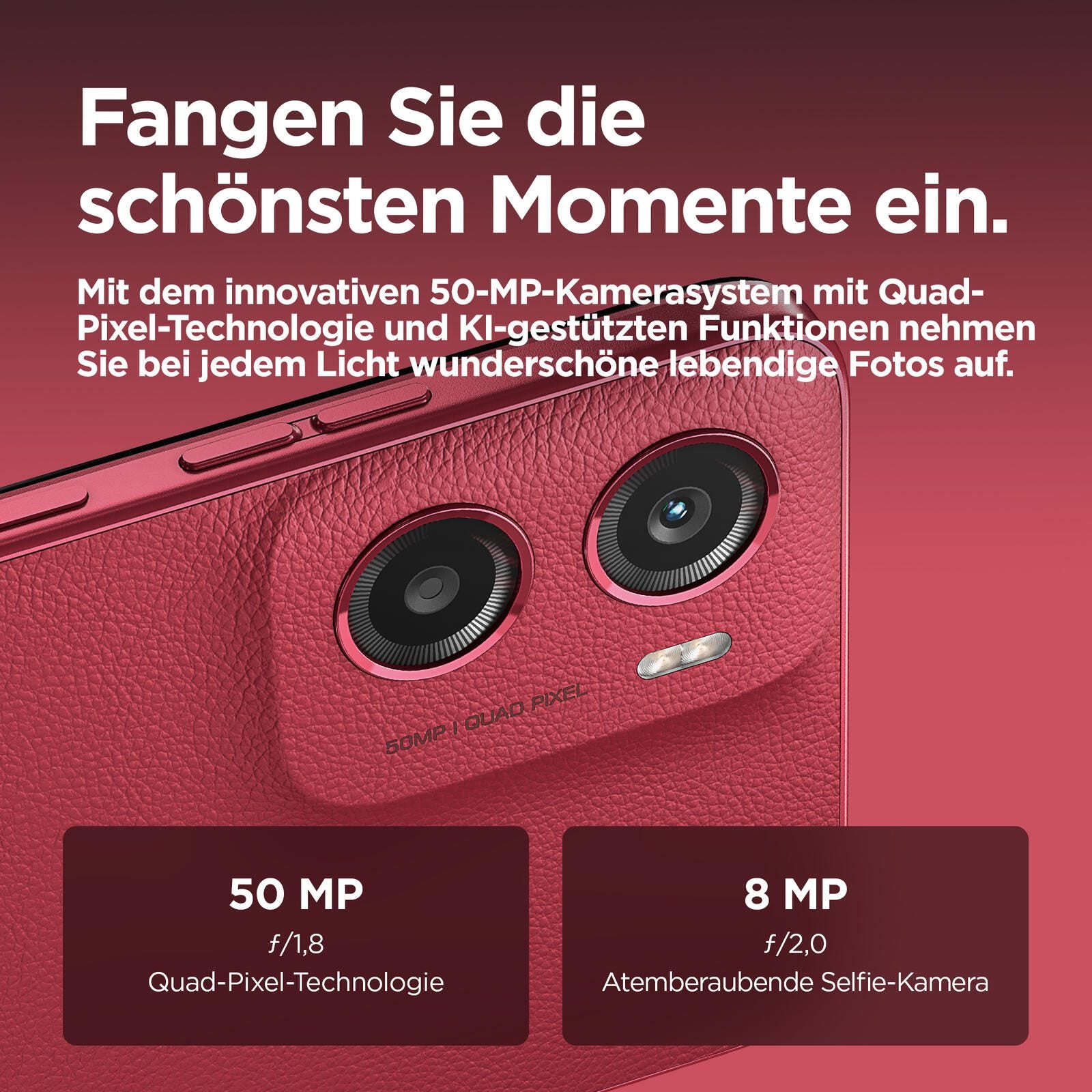Motorola Moto G05 - 4G Smartphone 4GB/64GB (6.67'), Pflaumenrot