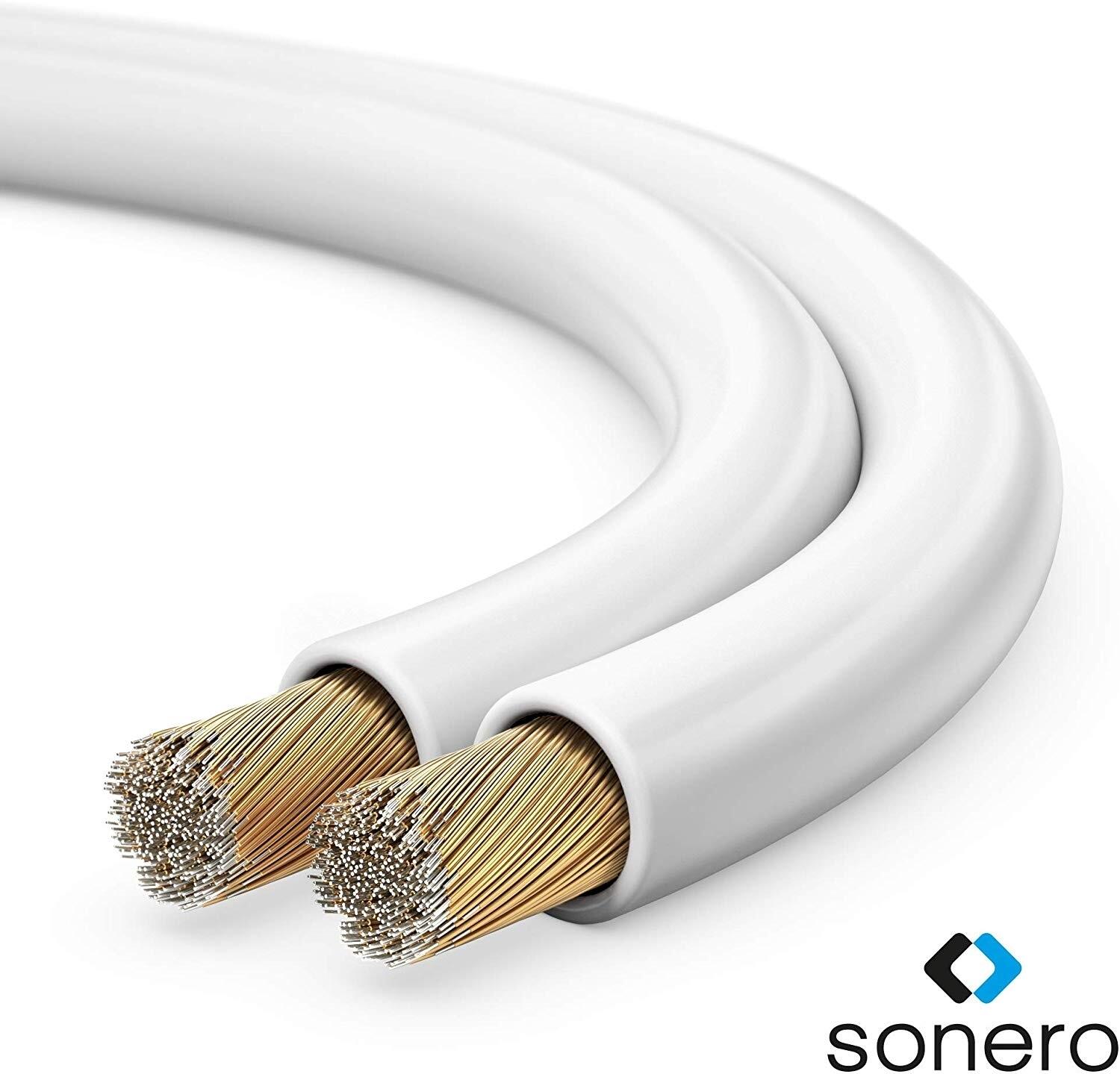 Sonero Lautsprecherkabel 2x4,0mm², CCA 50,0m, weiß