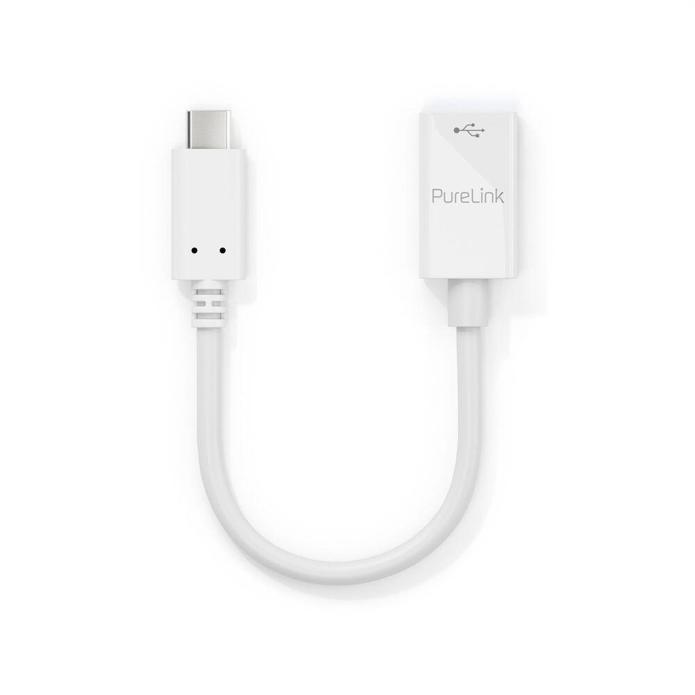 PureLink USB-C auf USB-A Adapter - USB 3.1 Gen1 - OTG - iSerie - weiß - 0,10m