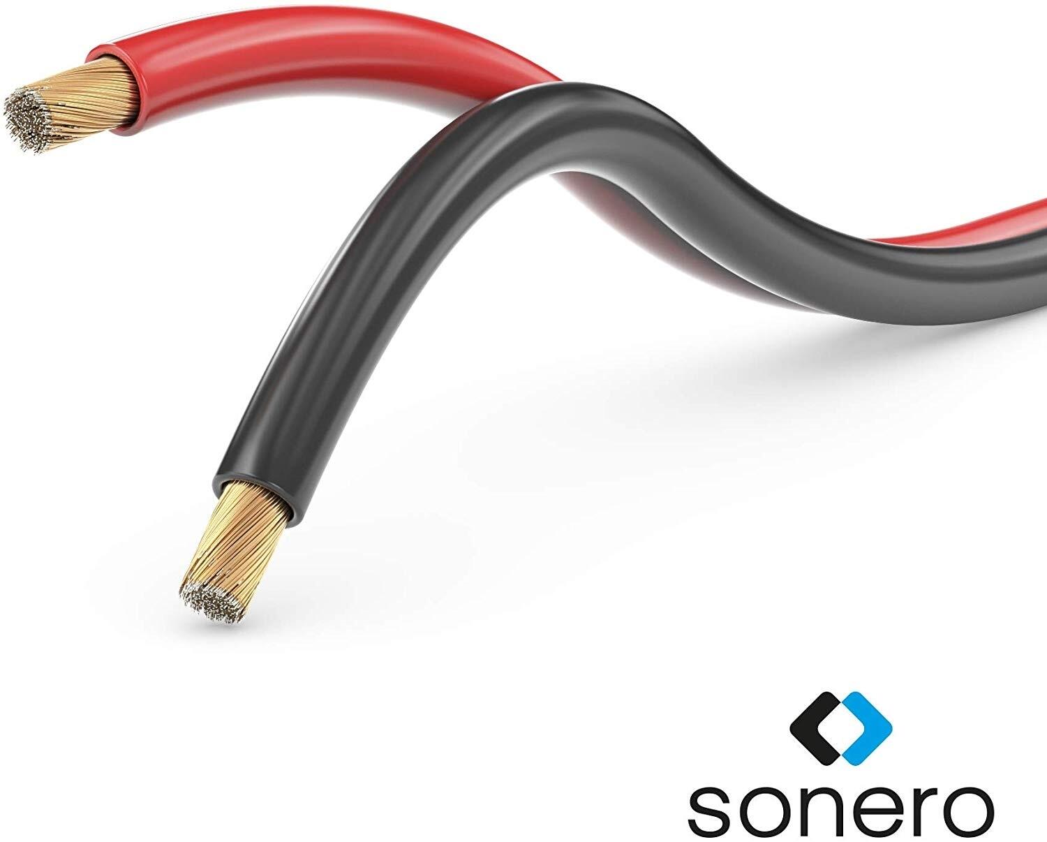 Sonero Lautsprecherkabel 2x1,5mm², CCA 50,0m, rot/schwarz