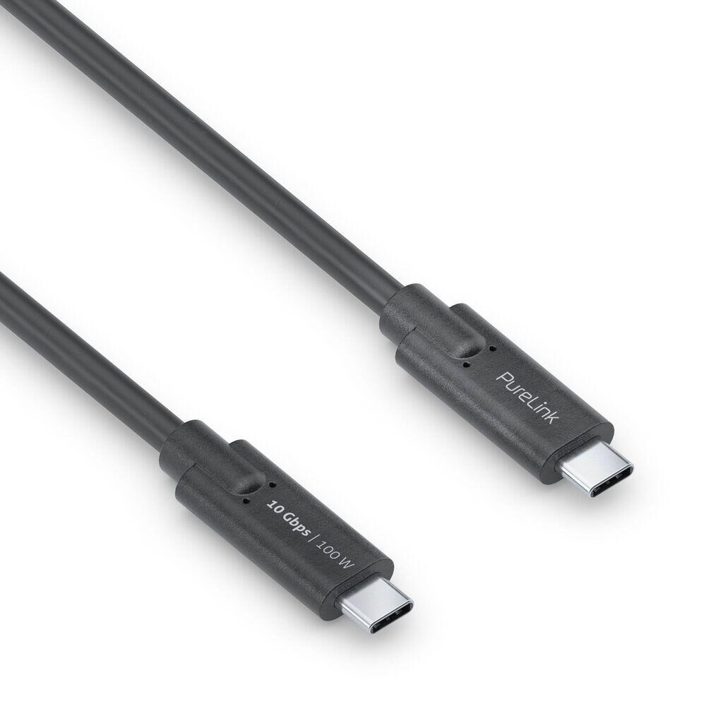 PureLink USB-C auf USB-C Kabel - 3.1 Gen 2, 5A, 10G, DP Alt Mode - iSerie - schwarz - 0,50m