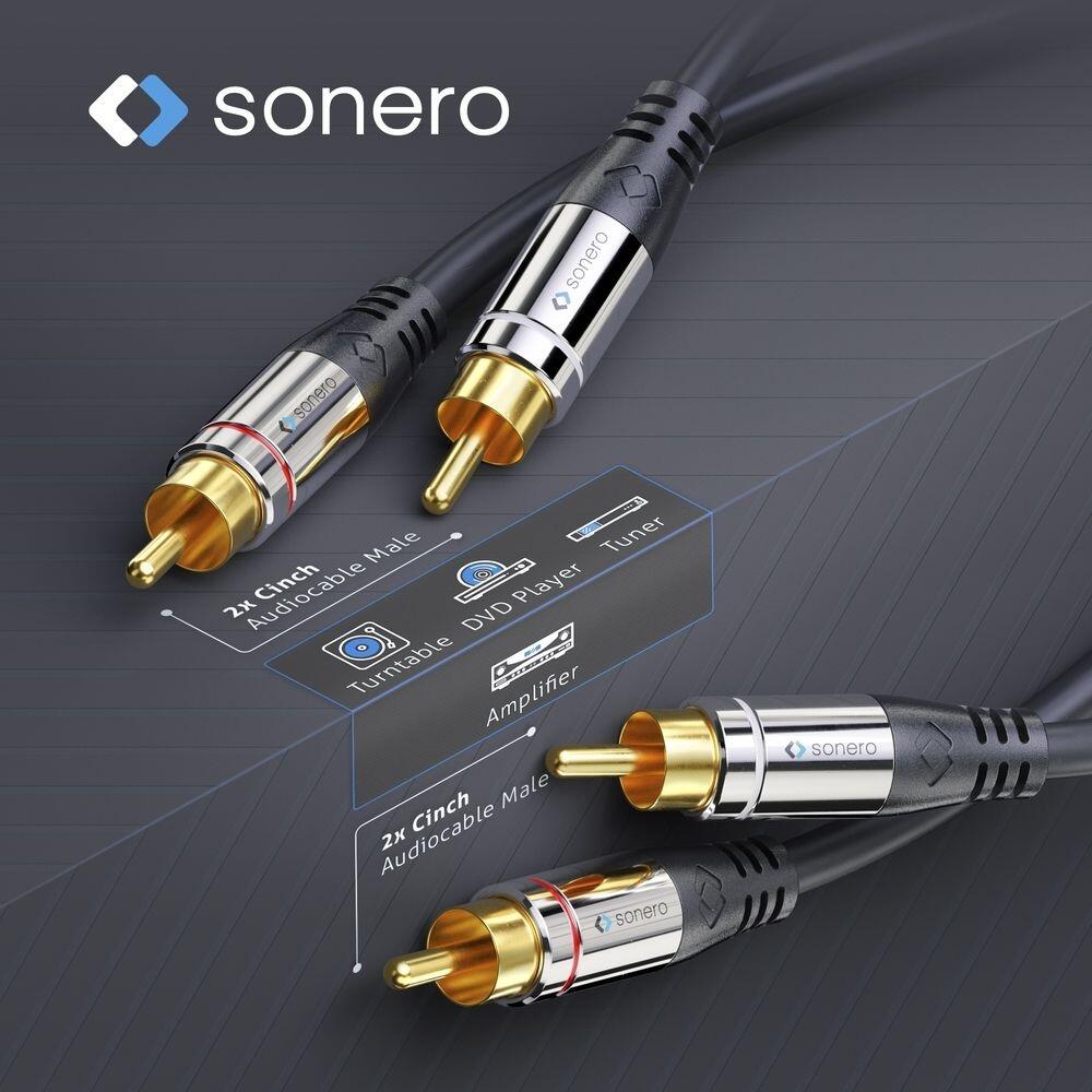 Sonero 2x Cinch Stereo Audio Kabel 10,0m