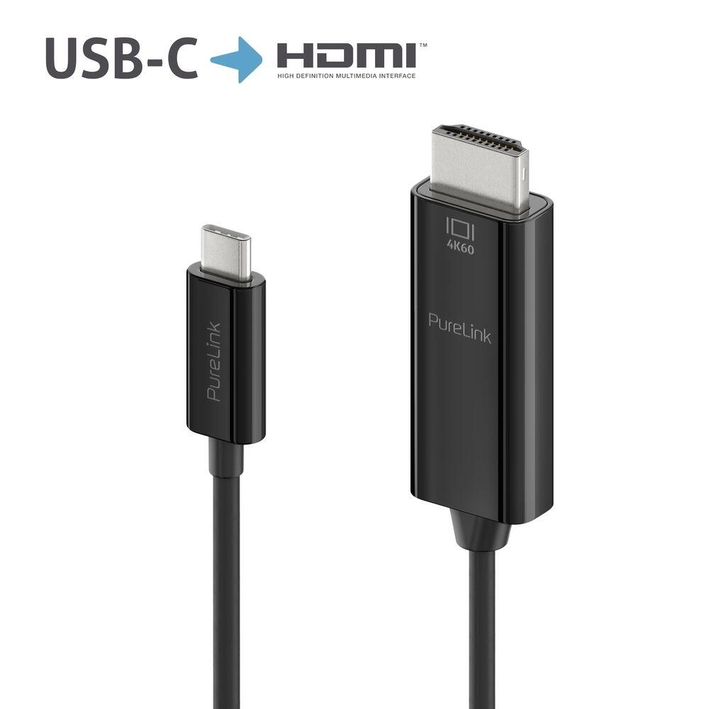 PureLink USB-C auf HDMI Kabel - 4K60 - iSerie - schwarz - 2,00m