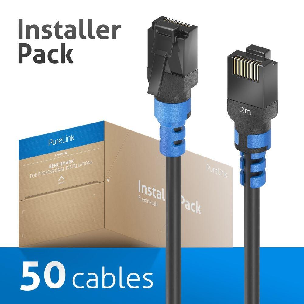 PureLink FlexInstall Patchkabel Cat.6A UTP 2.00m - Installer Pack 50 stk.