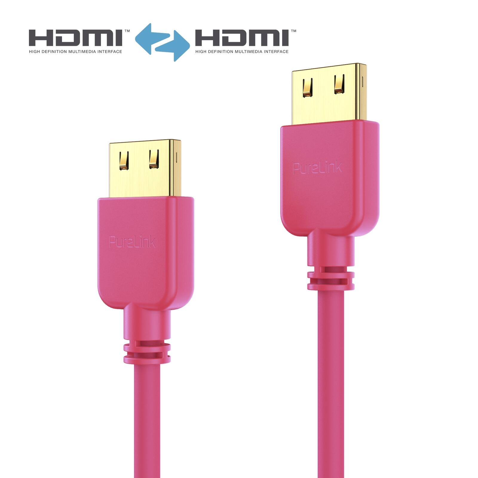 PureLink HDMI Kabel - PureInstall - Slim 2,00m - Rot