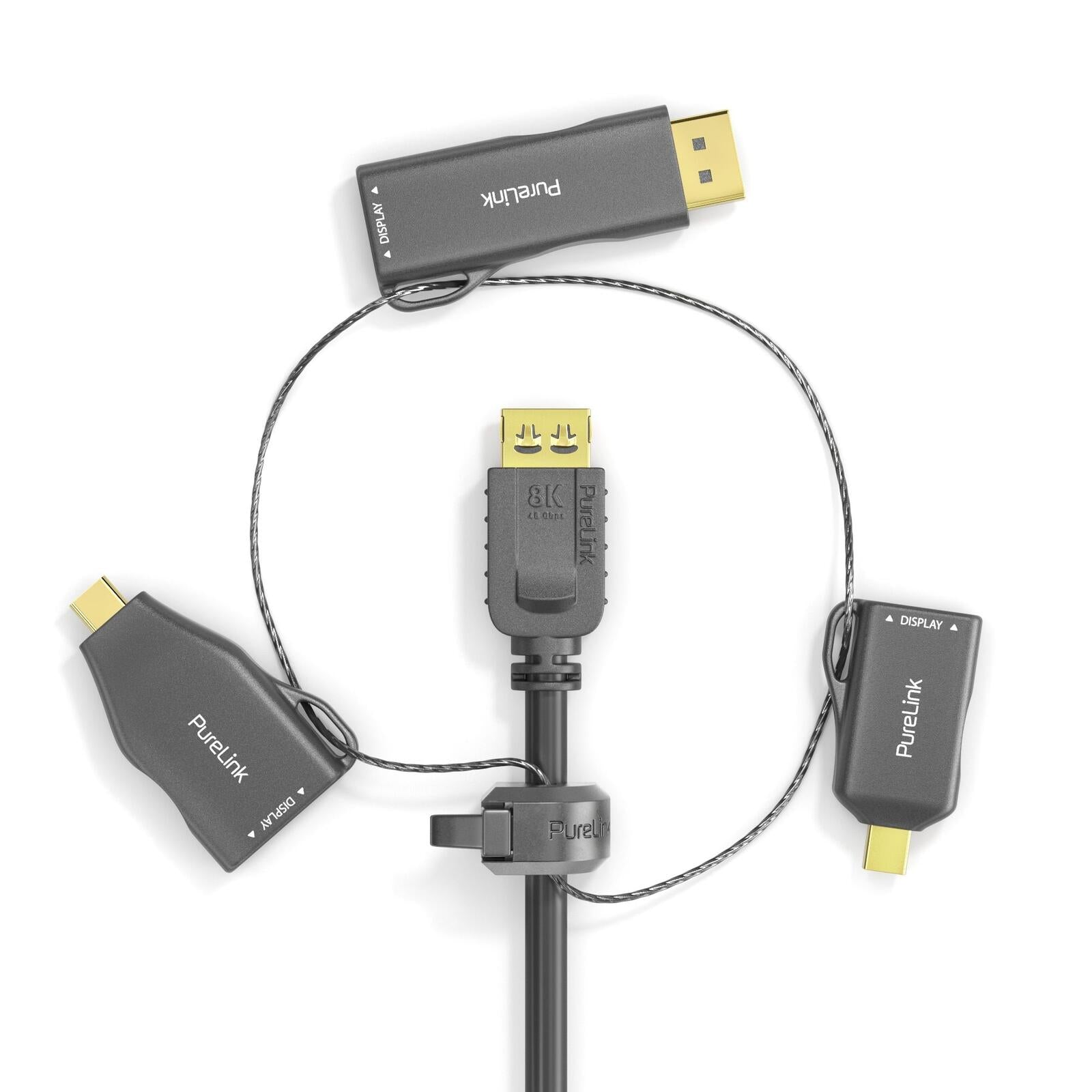 PureLink Adapter Ring Klein - 3x HDMI - miniDP/DP/USB-C > HDMI, gold plated, schwarz