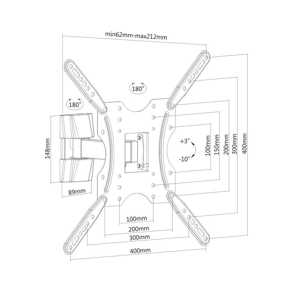 PureMounts TV Halterung - Swivel - Vesa 400
