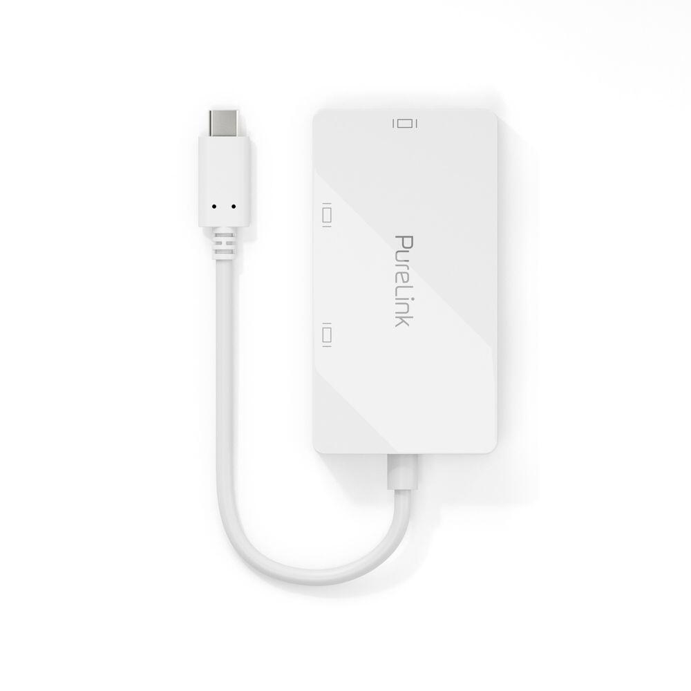 PureLink USB-C auf Multiport Adapter - iSerie - weiß - 0,10m