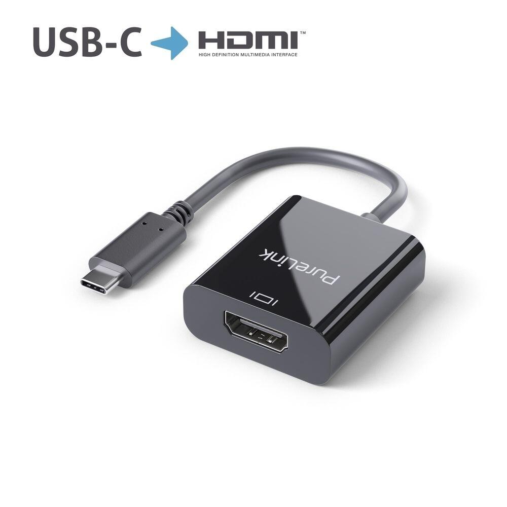 PureLink USB-C auf HDMI Adapter - 4K60 - iSerie - schwarz - 0,10m