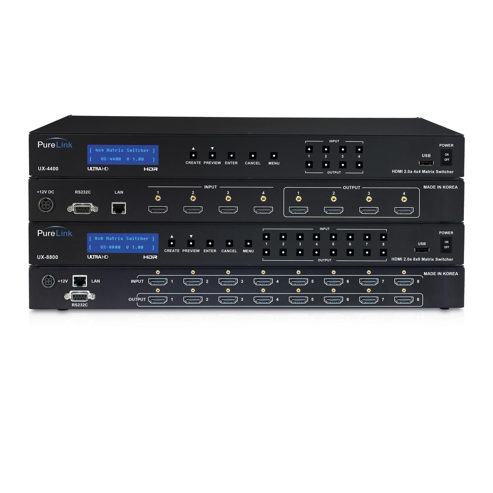 PureLink HDTools 4x4 HDMI 2.0a Integrierter Matrix Switcher - Ultra HD