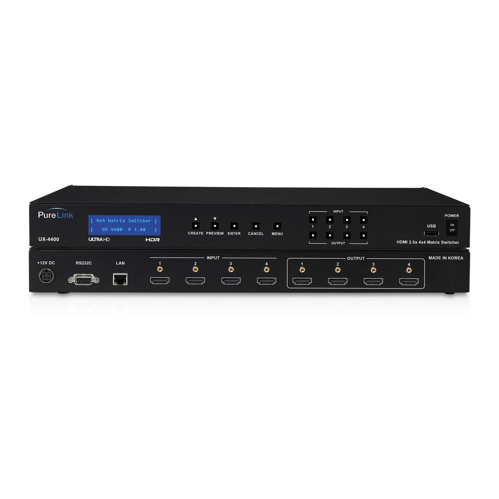 PureLink HDTools 4x4 HDMI 2.0a Integrierter Matrix Switcher - Ultra HD