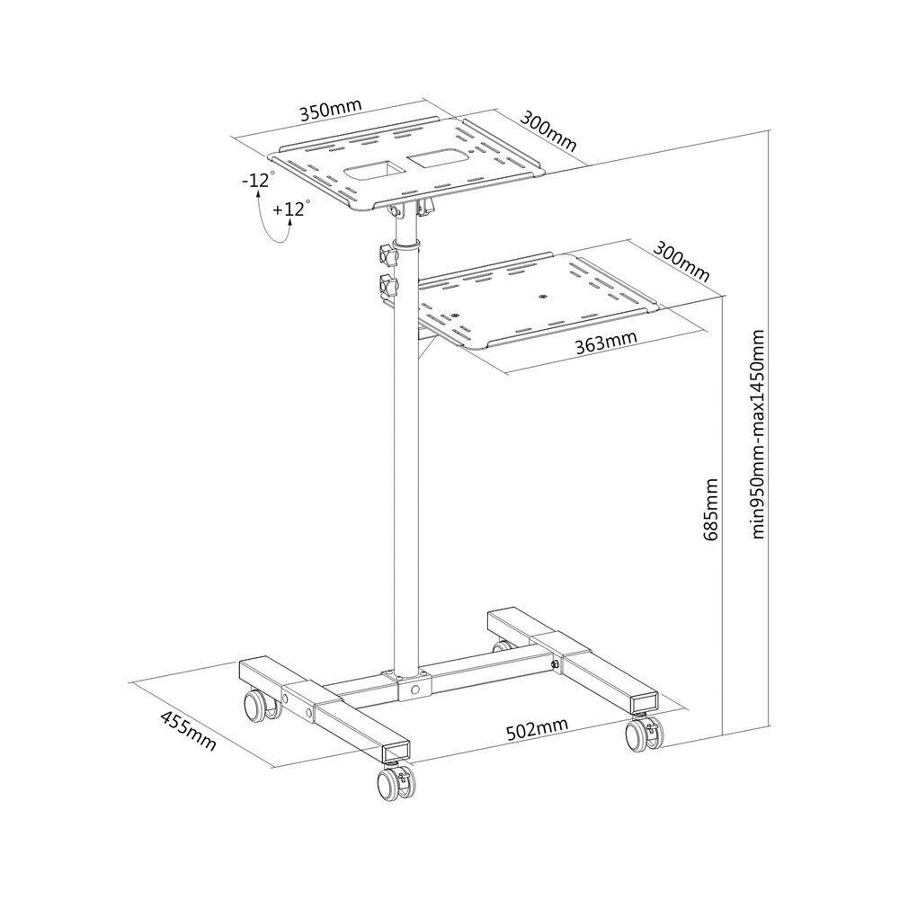 PureMounts Projektor Wagen