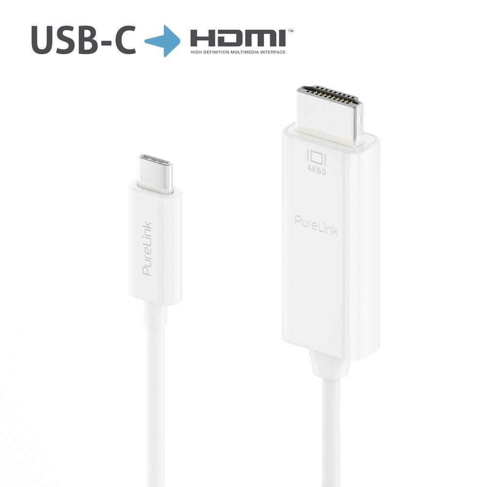 PureLink USB-C auf HDMI Kabel - 4K60 - iSerie - weiß - 1,50m