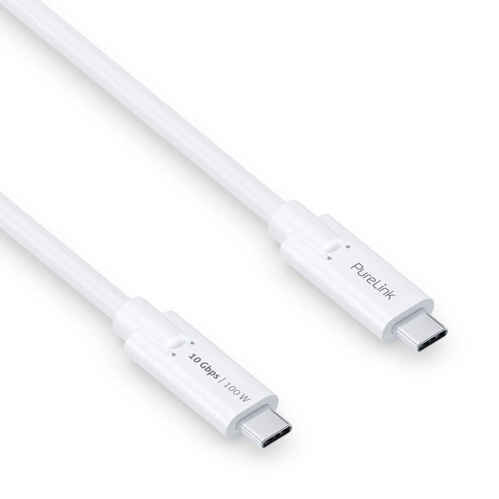 PureLink USB-C auf USB-C Kabel - 3.1 Gen 2, 5A, 10G, DP Alt Mode - iSerie - weiß - 1,50m