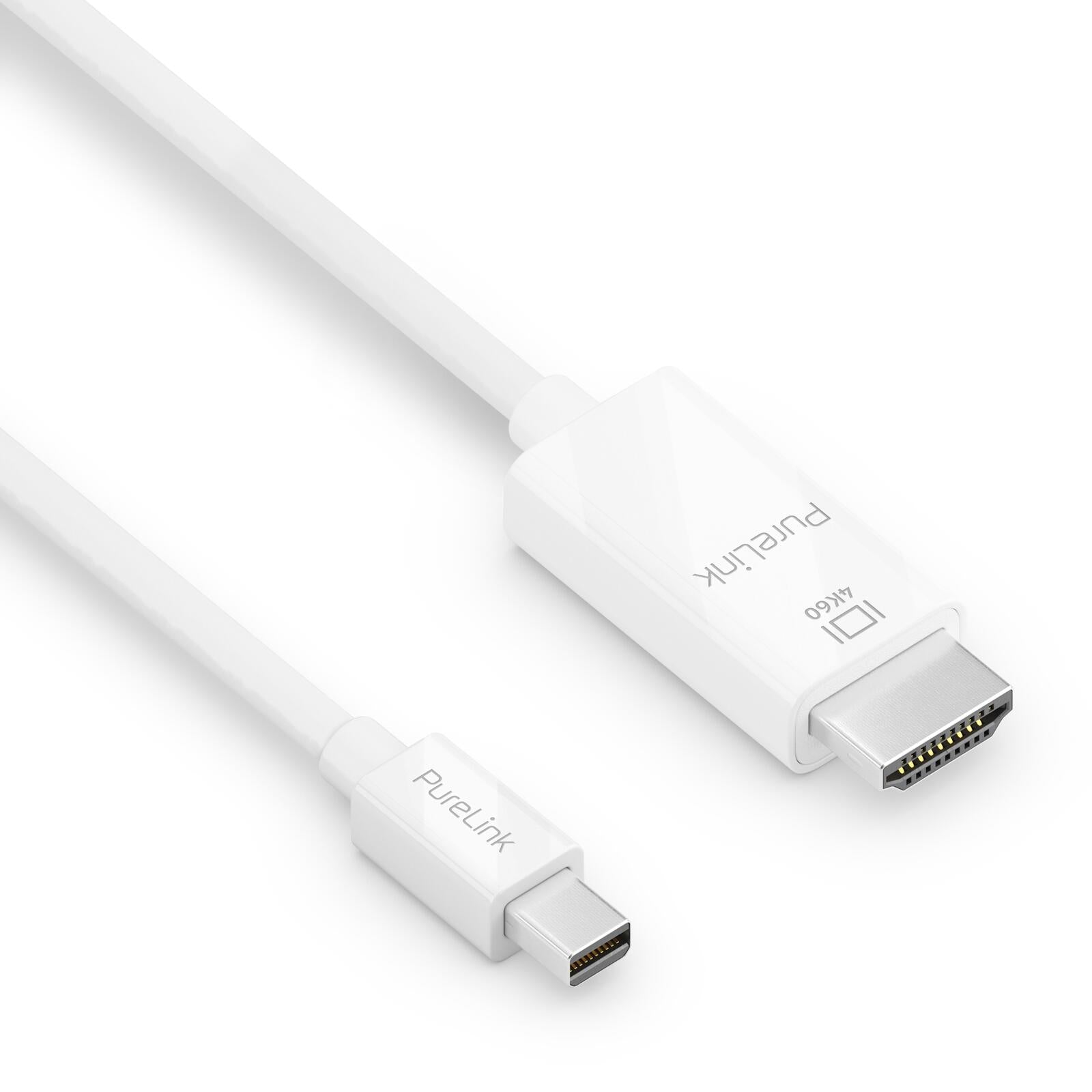 PureLink Mini DisplayPort auf HDMI Kabel - 4K60 - iSerie - weiß - 1,50m