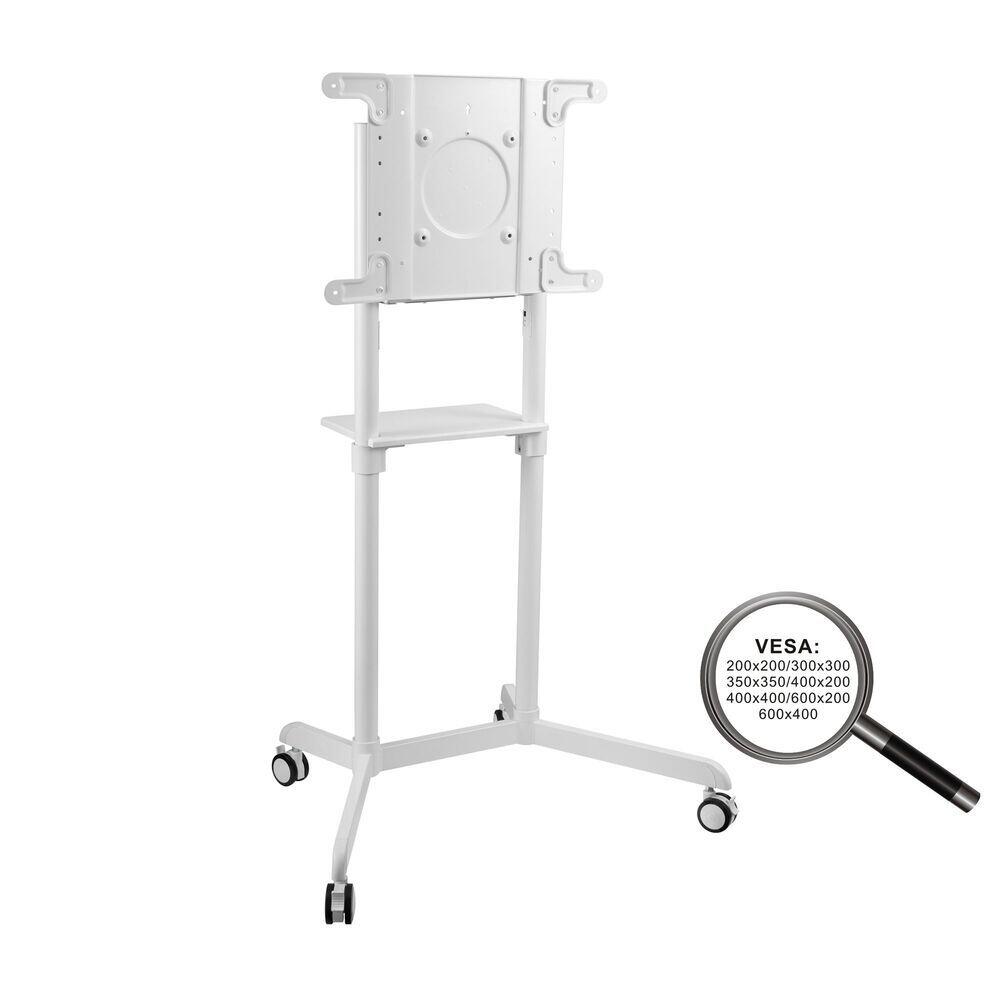 PureMounts Mobiler TV Standfuß, weiß