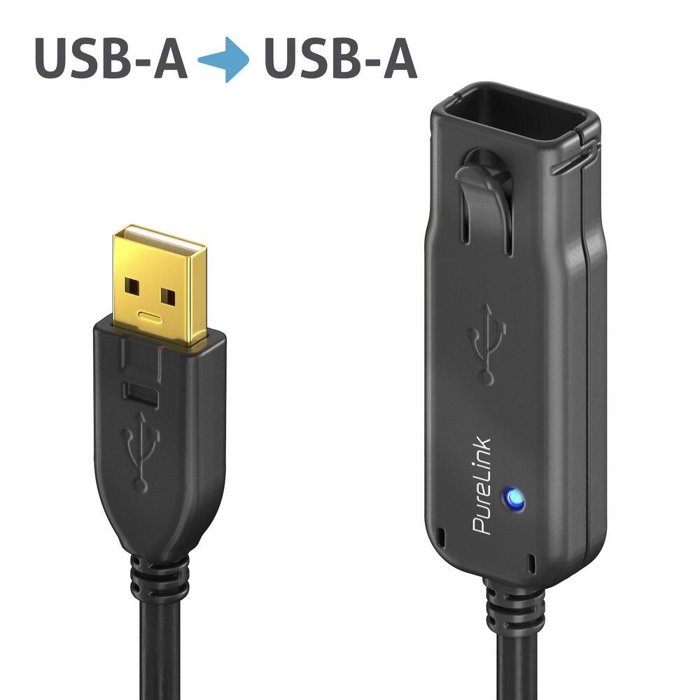 PureLink USB 2.0 Aktiv Verlängerung - schwarz - 24,0m