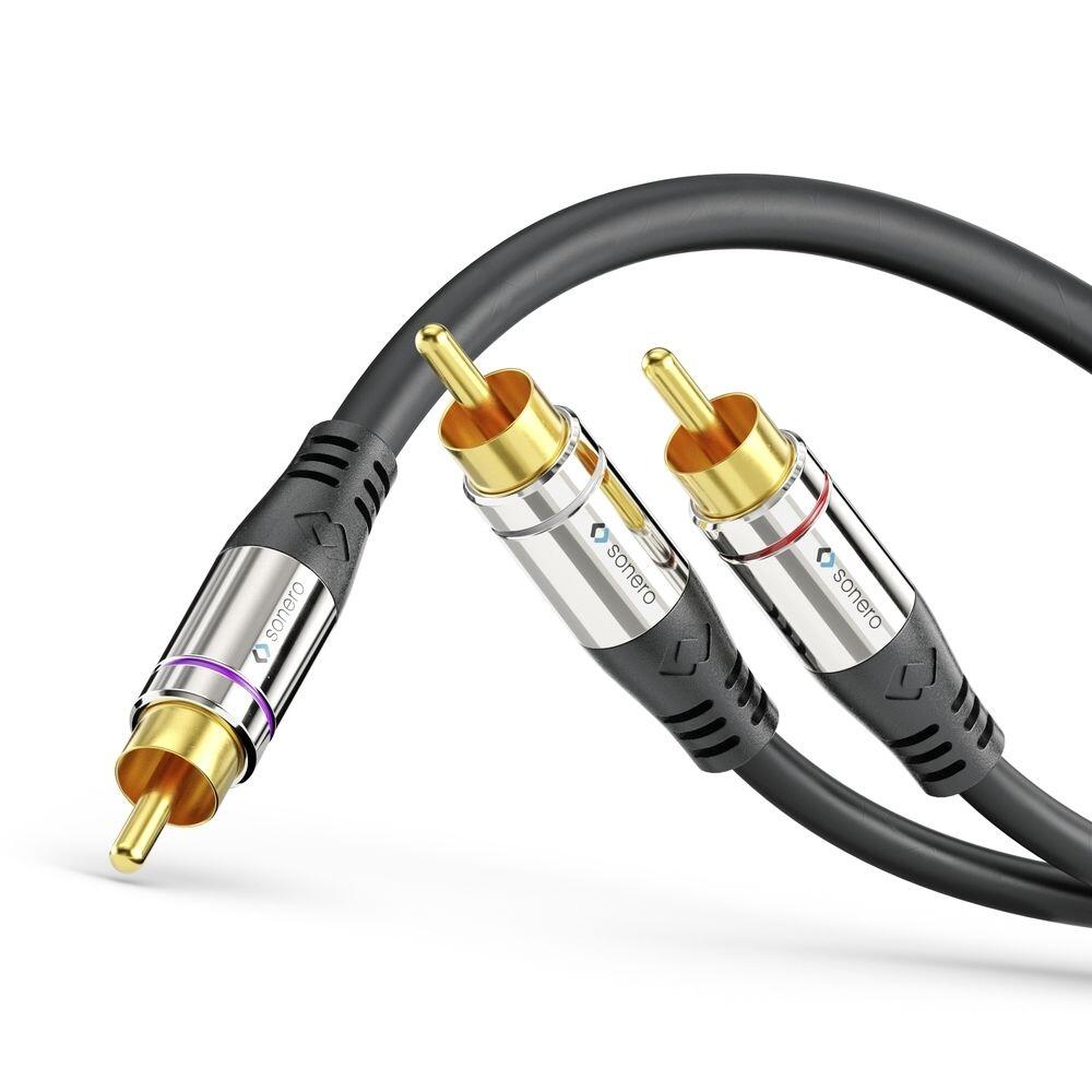 Sonero Cinch auf 2x Cinch Subwoofer Kabel 2,0m