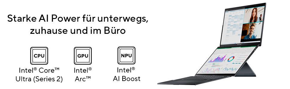 ASUS Zenbook Duo UX8406CA-PZ068X Notebook Intel Core Ultra 9 285H, 35,6 cm (14')