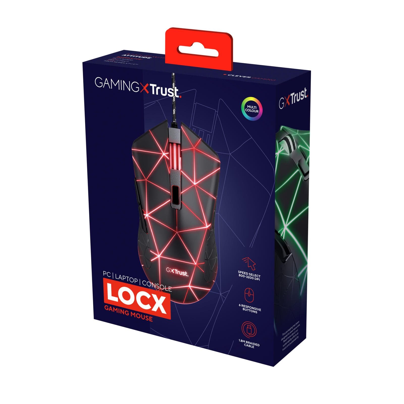 Trust Gaming GXT 133 Locx Gaming-Maus - Schwarz