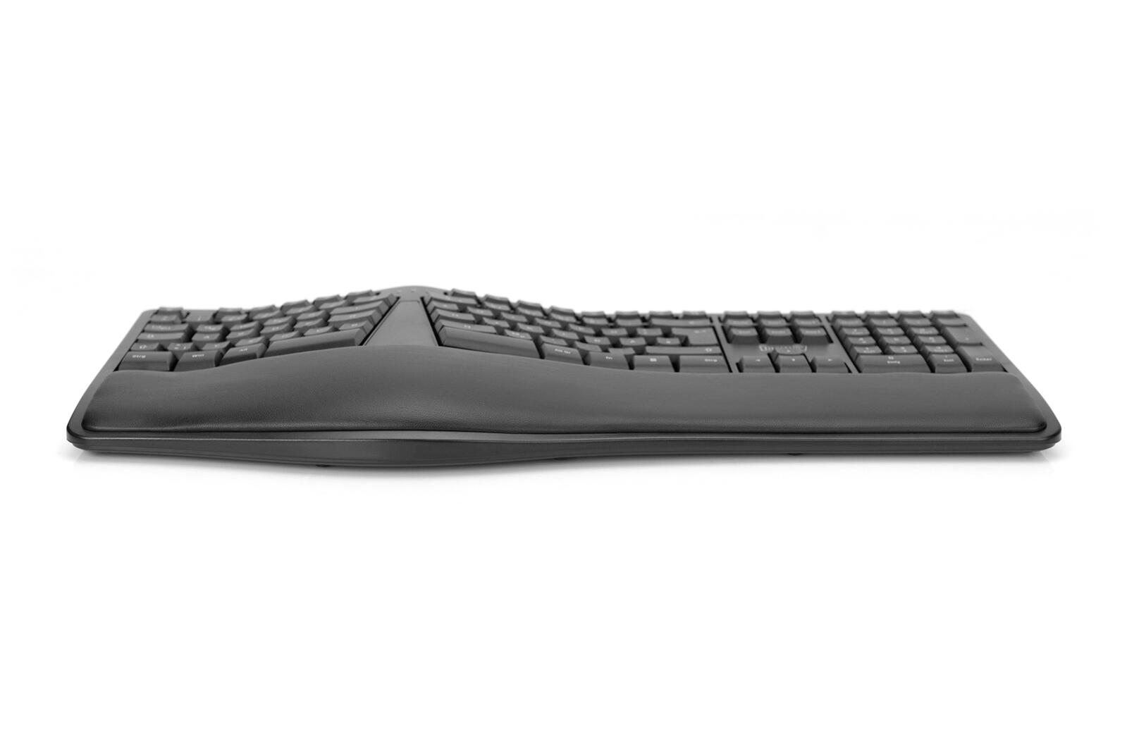 Digitus ergonomische kabellose Tastatur - QWERTZ Deutsch - Schwarz