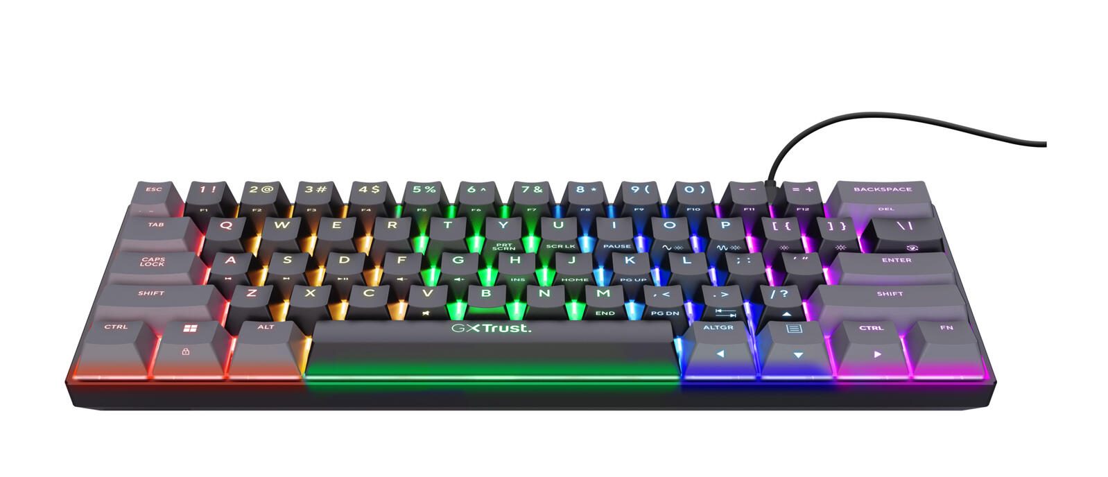 Trust GXT 867 Acira 60 % mechanische Mini-Gaming-Tastatur, DE Layout