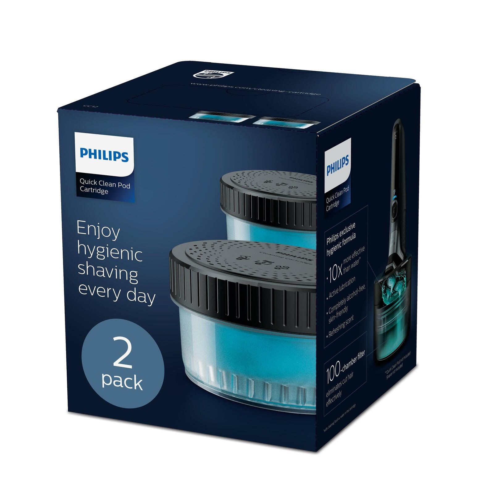 Philips CC12 Reinigungskartusche für Rasierapparat, 2 St
