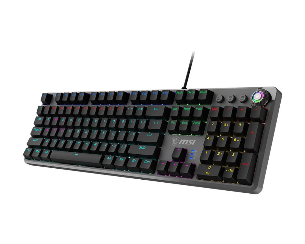 MSI FORGE GK310 RED DE Tastatur Gaming USB QWERTZ Deutsch Schwarz
