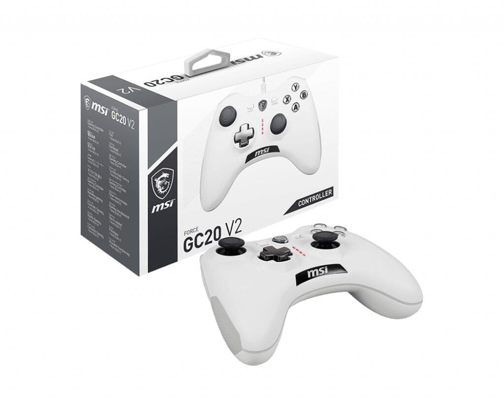 MSI Force GC20 V2 USB 2.0 Game Pad - weiß
