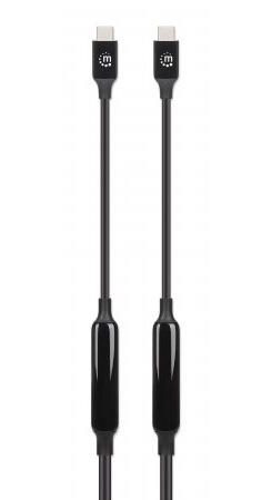 Manhattan USB-C zu USB-C-Kabel - 3 m - Schwarz