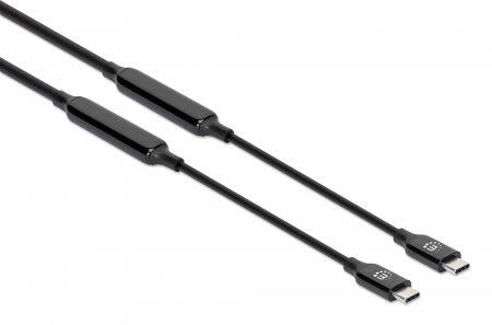 Manhattan USB-C zu USB-C-Kabel - 3 m - Schwarz