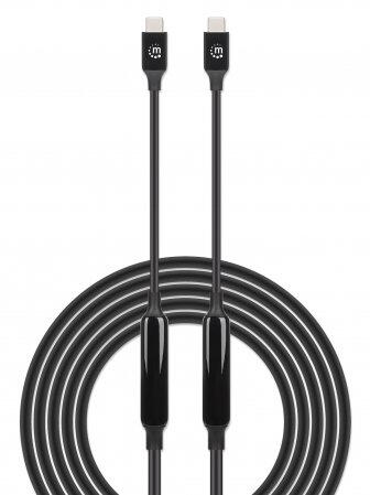 Manhattan USB-C zu USB-C-Kabel - 3 m - Schwarz