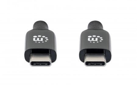 Manhattan USB-C zu USB-C-Kabel - 3 m - Schwarz