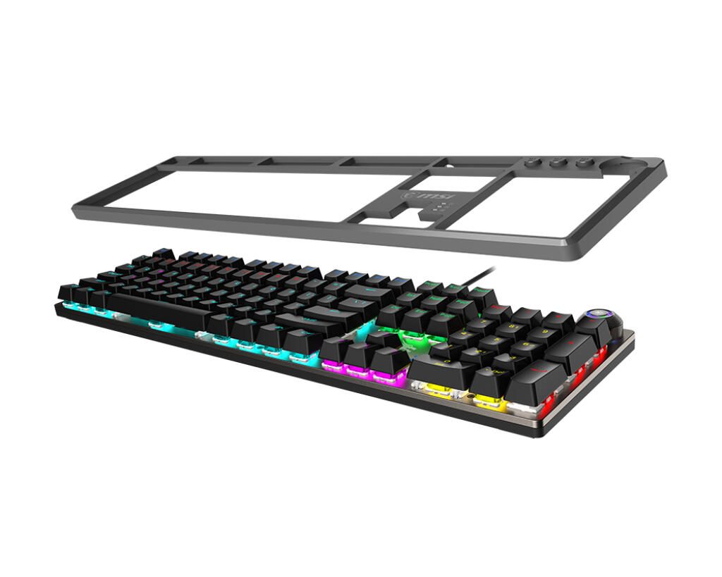 MSI FORGE GK310 RED DE Tastatur Gaming USB QWERTZ Deutsch Schwarz