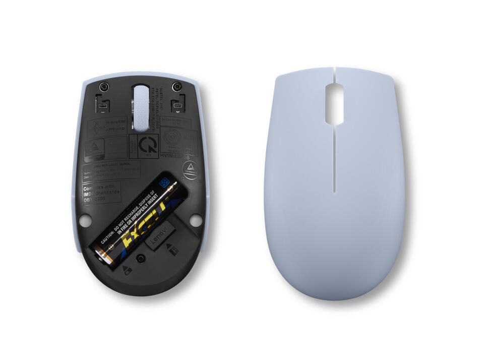 Lenovo 300 Compact kabellose Maus - eisblau