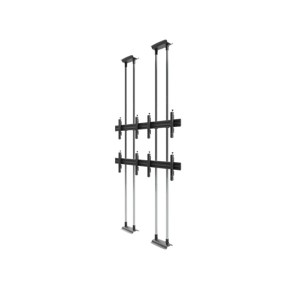 edbak Video Wall Bolt Down Floor-to-Ceiling Mount, modular 2x2, für 49-57' Bildschirme, Querformat